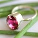 Raspberry Quartz In Sterling Silver Ring - Made To Order (Last One)
