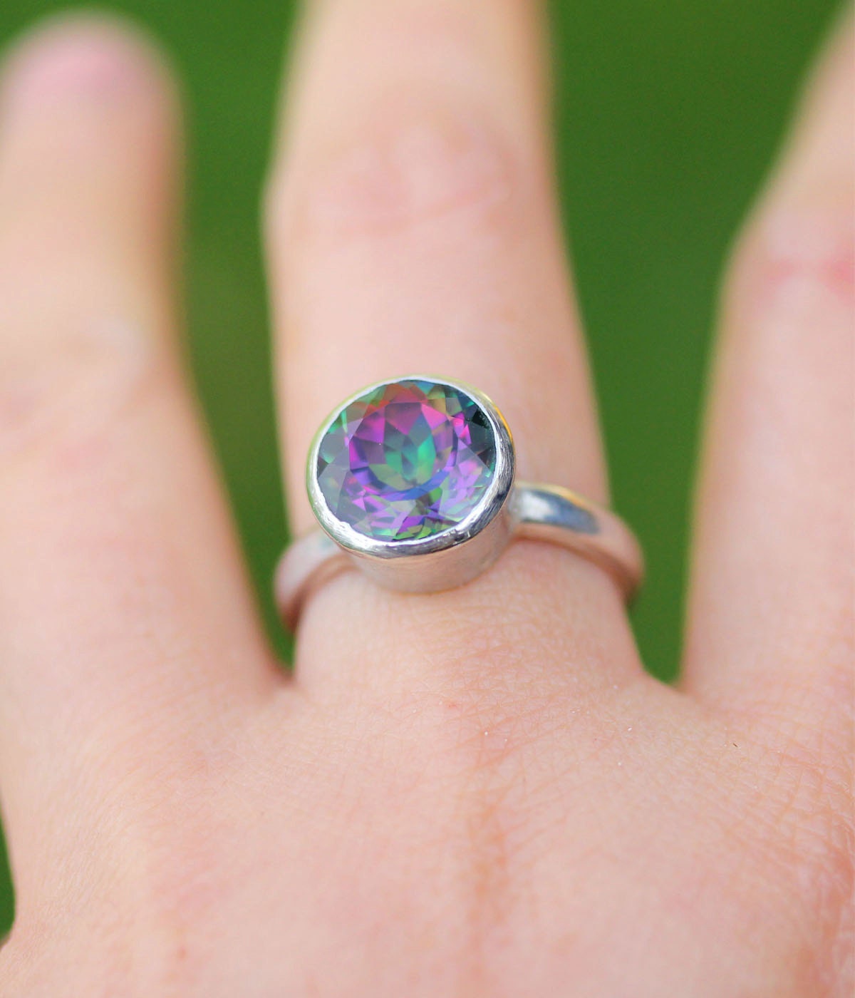 Mystic Topaz In Nickel Free Sterling Silver Ring - Made To Order