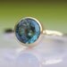 Portuguese Cut London Blue Topaz In 14K Gold Ring (Limited Edition) - Made To Order