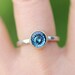 Portuguese Cut London Blue Topaz In 14K Gold Ring (Limited Edition) - Made To Order