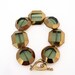 Green Geometric Bracelet Glass Window Beads