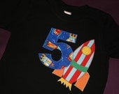 3-2-1-BLAST OFF Applique Tee - sizes newborn - Size 8