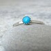 Sunstone Turquoise Ring Silver Stacking Ring Set Hammered Stacking Rings-Tangerine Tango Cockatoo