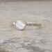 Moonstone Ring Silver Stacking Ring Solitaire Engagement Ring- Moon Glow
