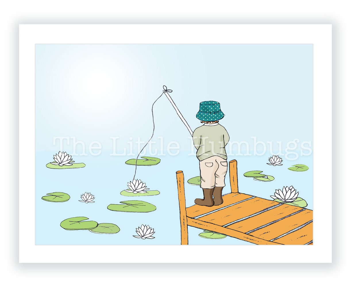 Gone Fishing (matted print)