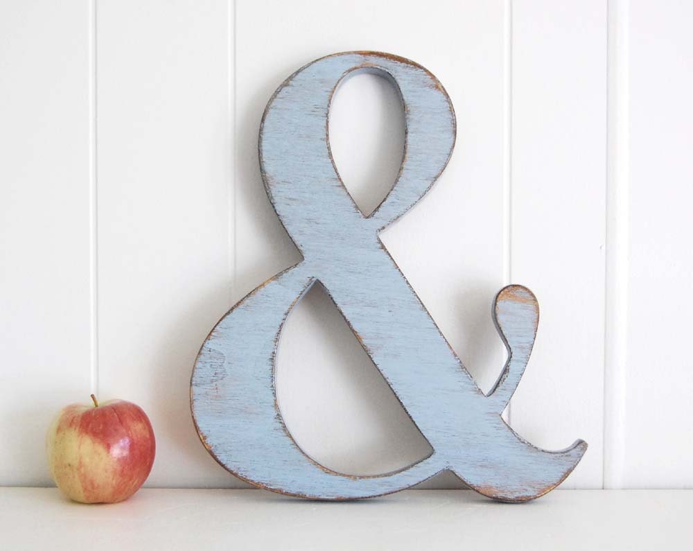 Ampersand sign wood wedding engagement decoration Shabby Chic photo prop CUSTOM