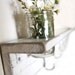 White Shelf wall organizer coat hanger 36 inch rustic shelf