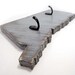 Connecticut key hook wall decor home organizer wood Slate Gray OR you choose