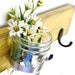 key holder vase Shabby Chic Cottage Style home decor Yellow
