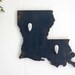 Louisiana key hook - home organizer - coat hanger - americana nautical Navy Blue or you choose color