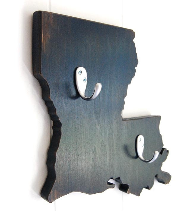 Louisiana key hook - home organizer - coat hanger - americana nautical Navy Blue or you choose color