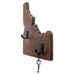 Idaho key hooks wood sign wall sign primitive sign home decor Chocolate Brown
