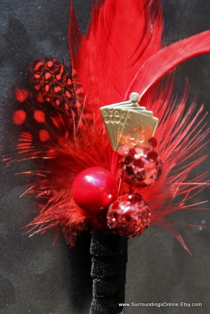 Ace of Hearts Playing Card Boutonniere