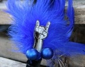 Rock and Roll Feather Boutonniere