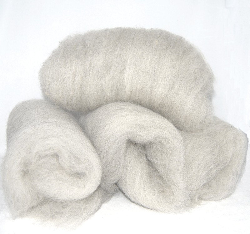 Fawn Shetland and White Alpaca Batts - 4 ounces