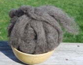 Brenna's Grey Black Shetland Roving - 4 ounces