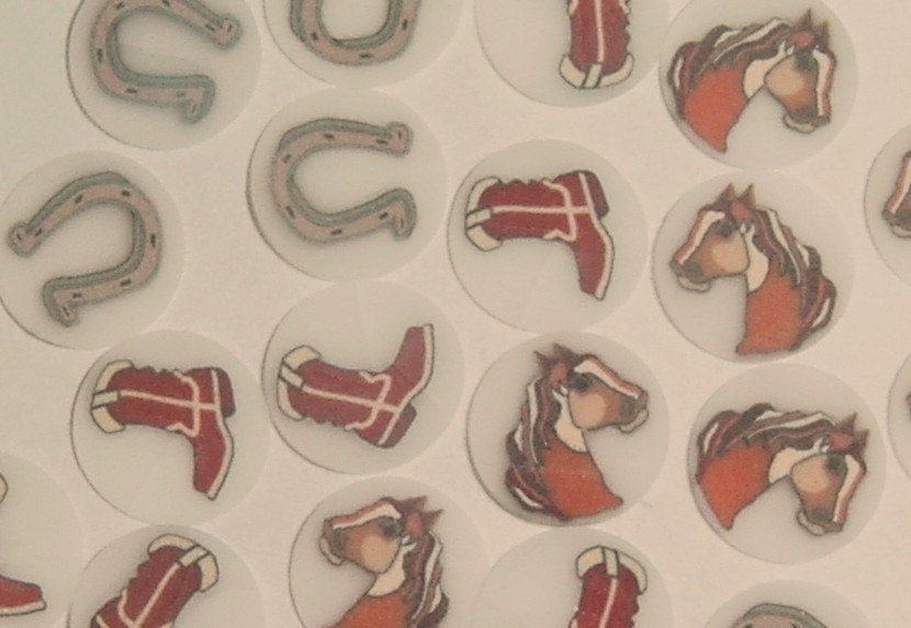 20 SLICES Country cowgirl set fimo nail art