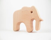 Natural Wood Toy Teether/Toy Elephant