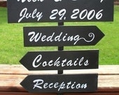 Wedding Directional Signs 4  Custom Wedding Sign on 4ft Stake