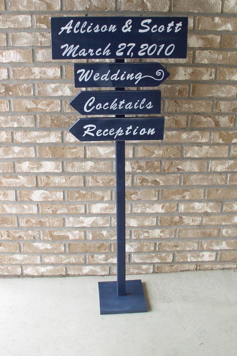 Wedding Signs on 4ft Stake with Base Free standing custom wedding signs