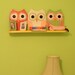 Wooden Owl Shelf