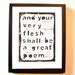 LINOCUT PRINT - And your very flesh... BLACK letterpress poster Walt Whitman