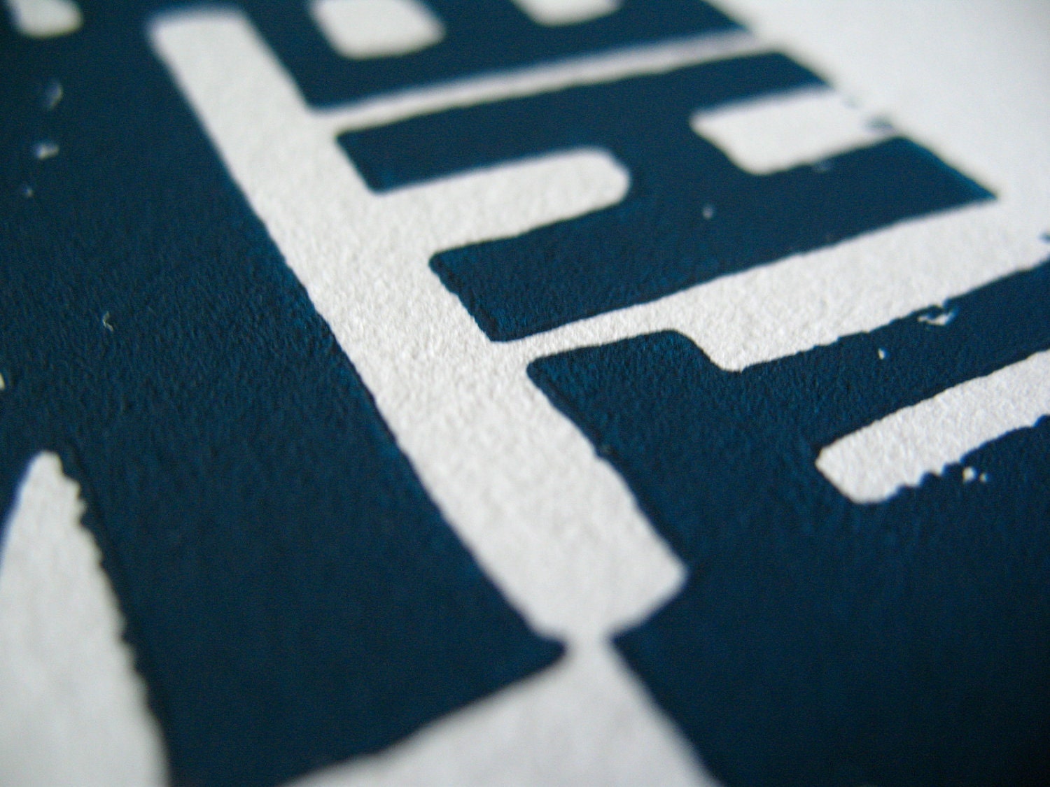 LINOCUT PRINT - Small acts transform the world - Howard Zinn BLUE letterpress poster 8x10