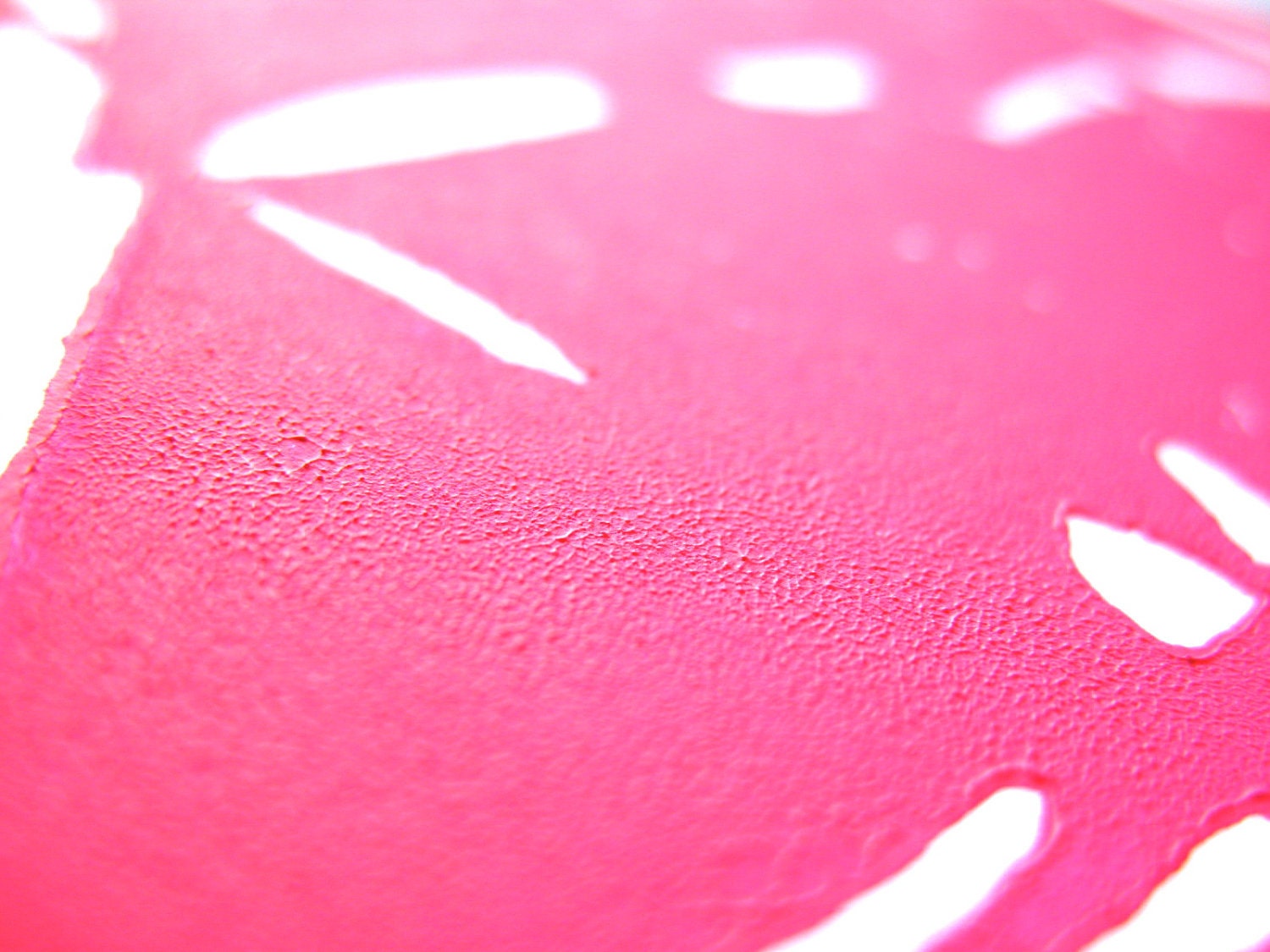LINOCUT PRINT - Pirate ship - hot pink LETTERPRESS poster 8x10
