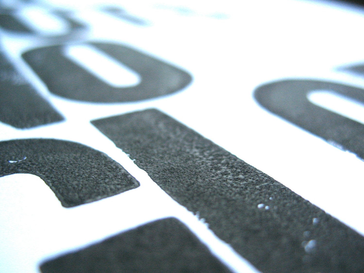 LETTERPRESS PRINT - No guts no glory BLACK 8x10 typography letterpress poster