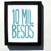 PRINT - 10 mil besos TURQUOISE valentine block print 8x10
