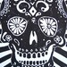 PRINT - Day of the dead skull LINOCUT 8x10 calavera