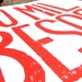 LINOCUT PRINT - 10 mil besos RED / orange block print 8x10 valentine letterpress print
