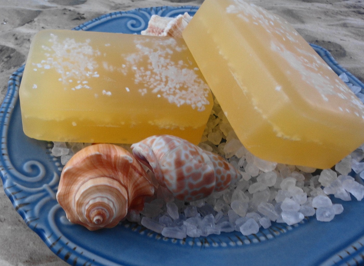 Soap - Pachouli and Sandalwood Sea Salt  Soap - Glycerin Soap - Handmade Soap