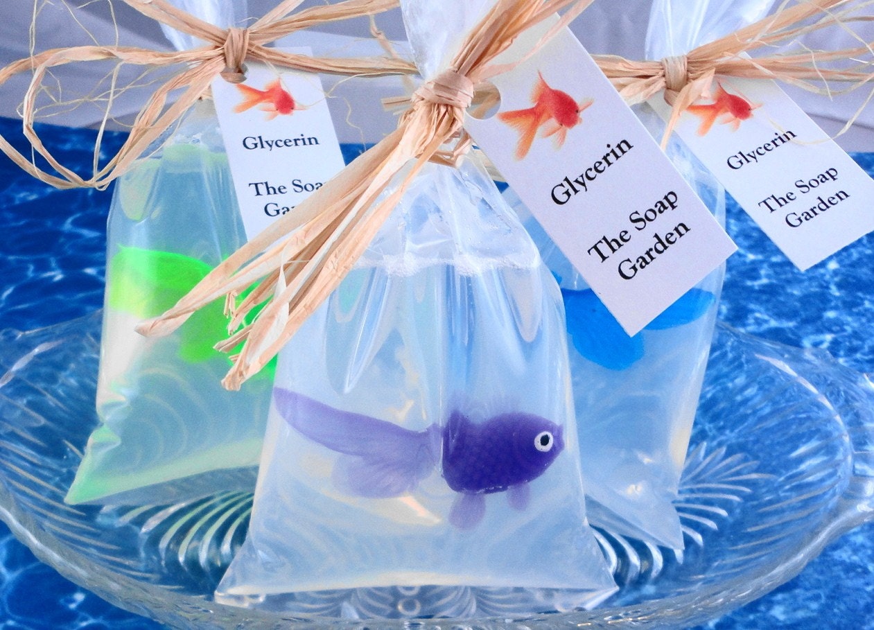 Soap - Goldfish in a Bag  Soap - Glycerin Soap - Handmade Soap - Party Favors