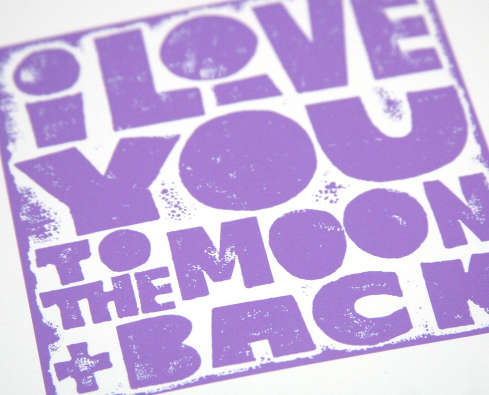 Baby Room Decoration  I Love You to the Moon and Back Sign Fine Art Print