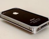 EXO9 iPhone 4S or iPhone 4 Minimalist Case- Silver Aluminum