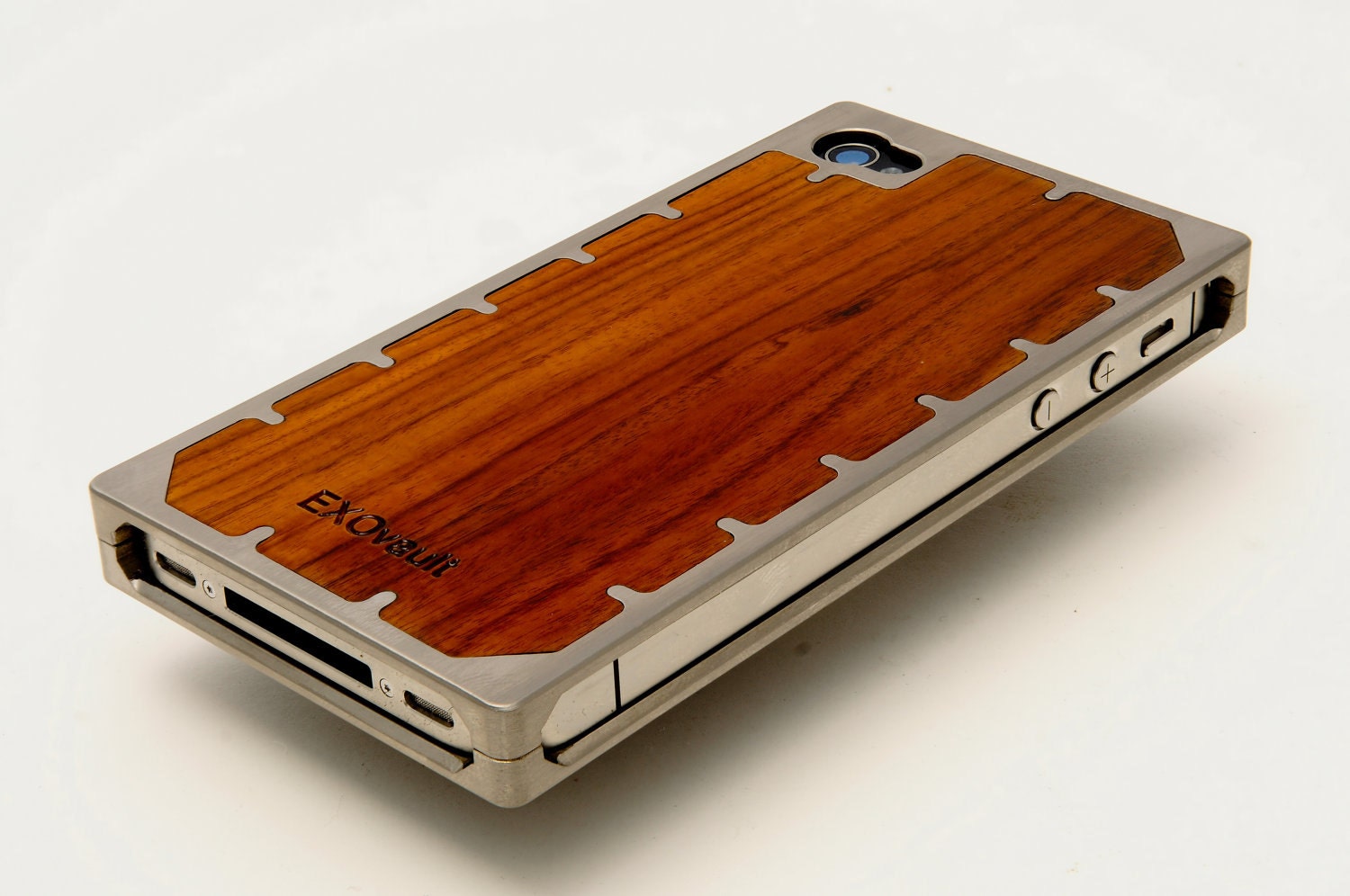 Titanium and Pau Ferro Wood iPhone 4S Case