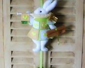 Nursery Mobile - White Rabbit in Court - Green Tea