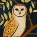 woodland owl art - 8x10 on Somerset Velvet - The Forest's Edge by Marisol Spoon