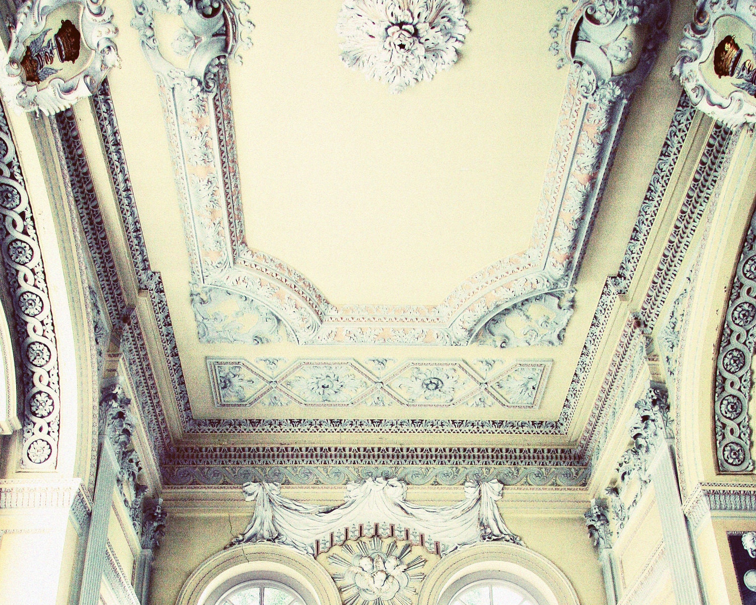 Ornate Ceiling, Blenheim Palace - 8x10 Print - lazyjaney