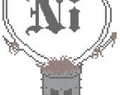 Knights Who Say "Ni" Cross Stitch Pattern PDF