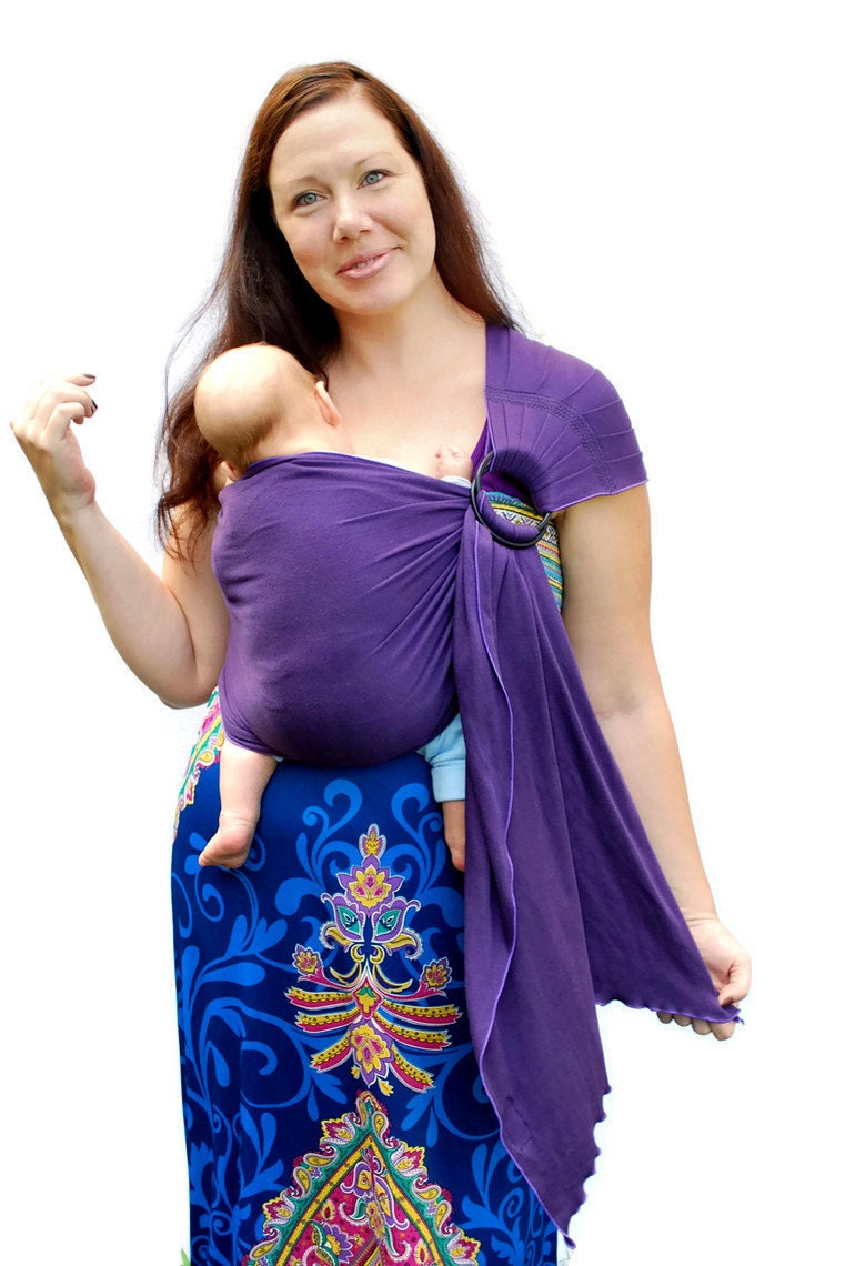 Newborn Baby Carrier Ring Sling BabySoft stretch in Navy - See my shop for Many Colors/Styles - Made to Order