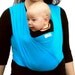 RESERVED - Baby Carrier Wrap Woven Cotton Gauze Maternity Wrap Turquoise BabyEtte - Non-Stretchy - Made to Order