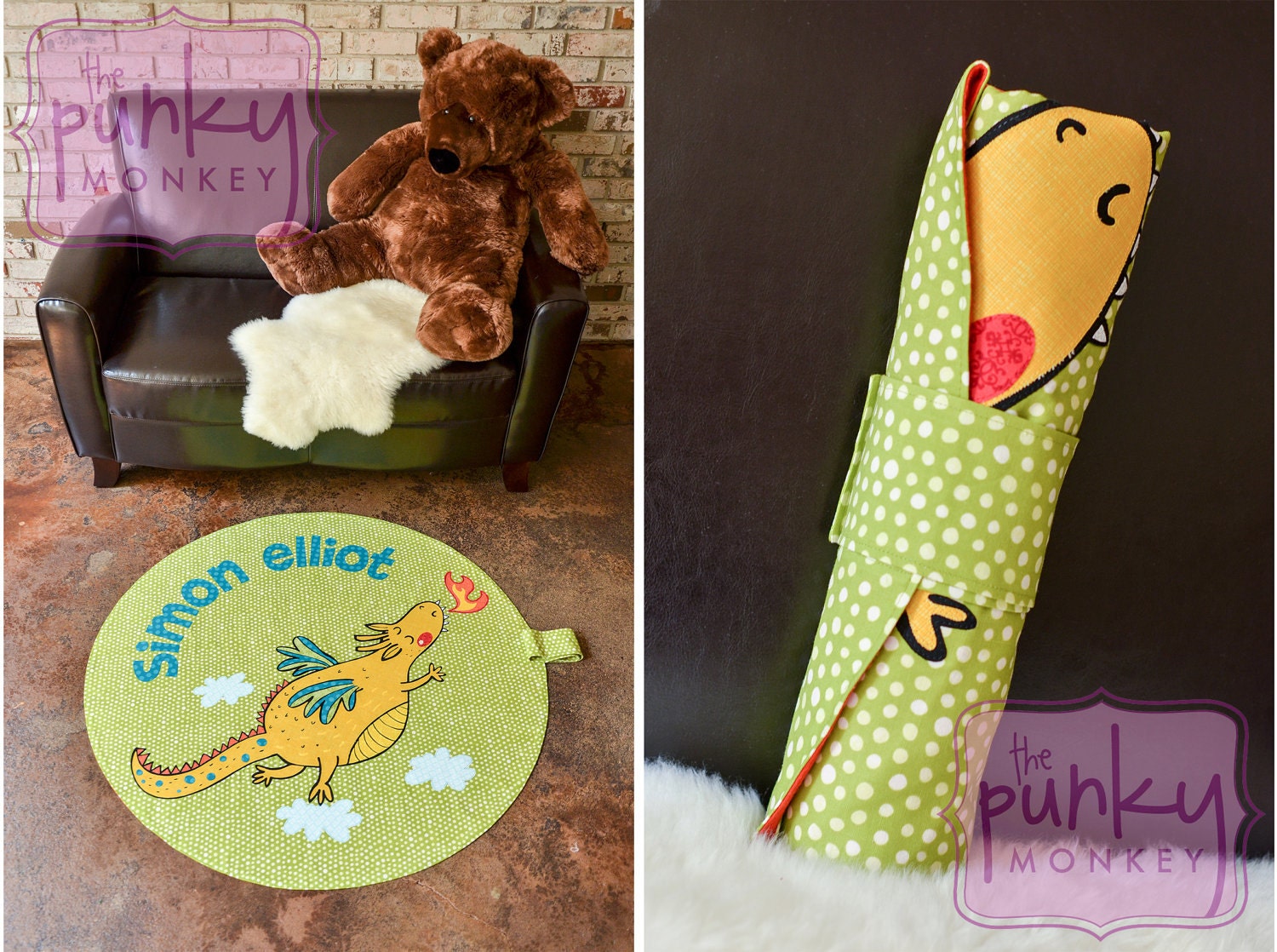 Magic Dragon - personalized applique playmat