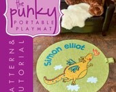 PDF pattern for Magic Dragon - personalized applique playmat