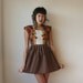 LAST ONE Rusty Cuts Geometric Print Red and Brown Mini Dress Sz S