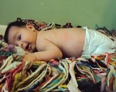 SPECIAL PRICE Handwoven fringe blanket photo prop
