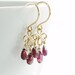 Garnet Chandelier Earrings 14k Gold Fill, January Birthstone Jewelry, Red Gemstone Dangle Earrings, Handmade