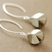 Pyrite Earrings in Sterling Silver, Gemstone Dangle Earrings, Glam Rock, aubepine
