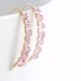 Wire Wrapped Pink Gemstone Earrings, October Birthstone Jewelry, Gold Quartz Earrings, aubepine